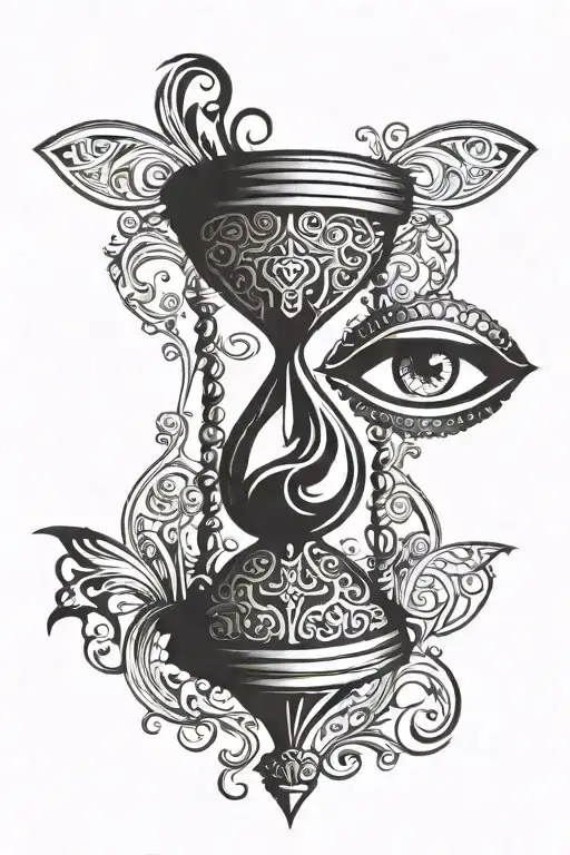 Symbolic Hour Glass Good Vs Evil Speak No Evil