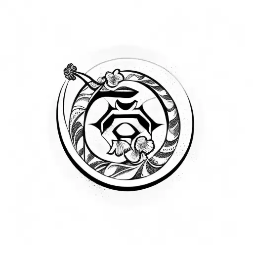 Hawaiian Fishhook With Hibiscus