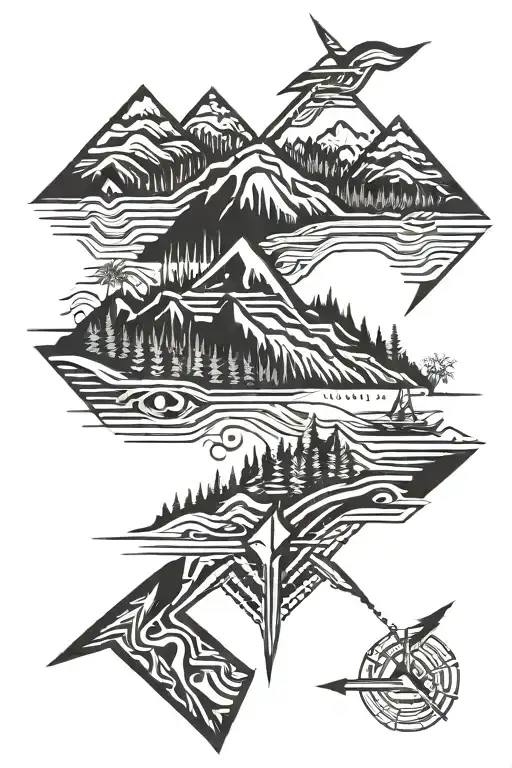 Mountain Beach Arrow