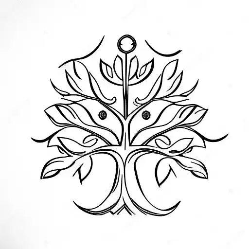 Tree And Symbol Of Peace