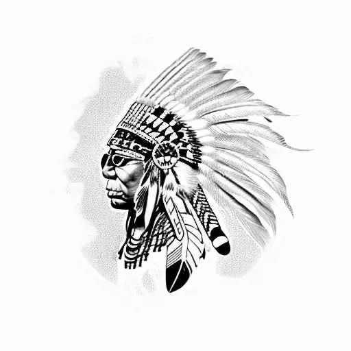 Knowshisgun With Native American Design