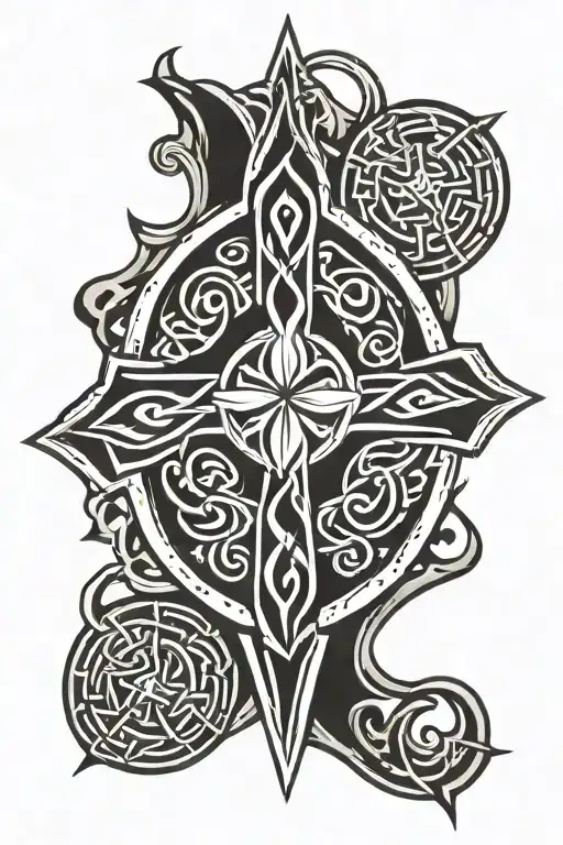 Shield With Celtic Cross