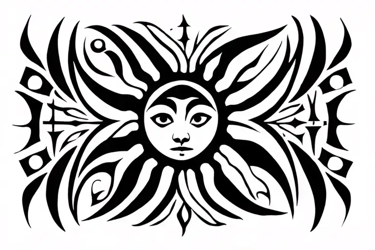 Slavic Sun With Runes