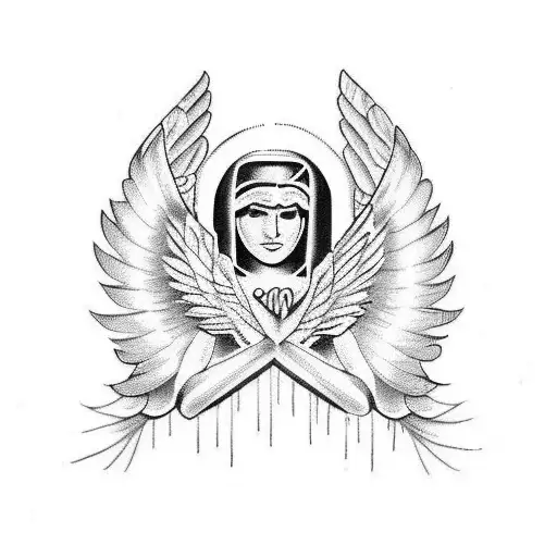 Angel Wings And Halo With Name Of Jordan