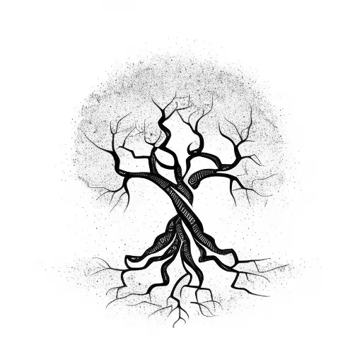 P Shaped Tree With Long Roots