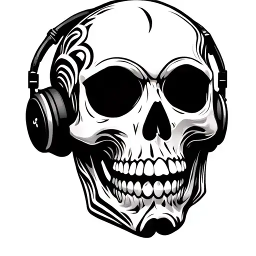 Skull And Earphone