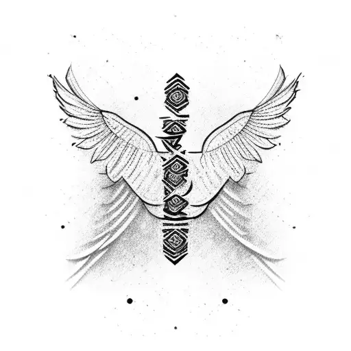 Wing With Highs And Lows With Letter S