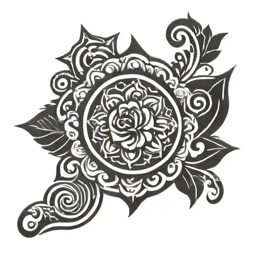 Queen Of Spades Rose Circle Shape