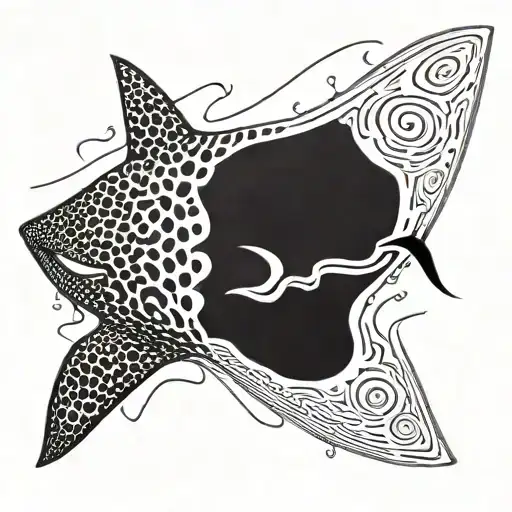 Whale Shark Swimming Seen From Above