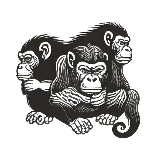 The Three Wise Monkeys Hear No Evil Speak No Evil See No Evil
