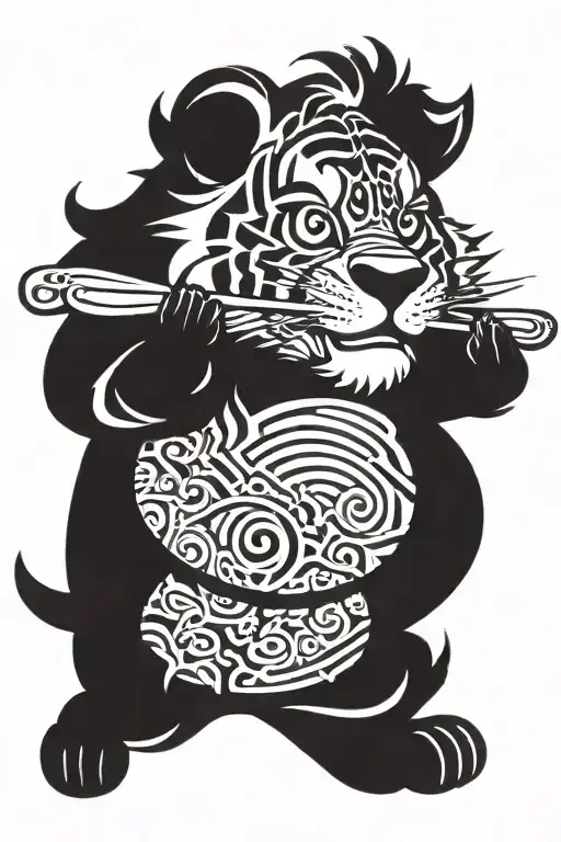 Tony The Tiger Holding A Spoon