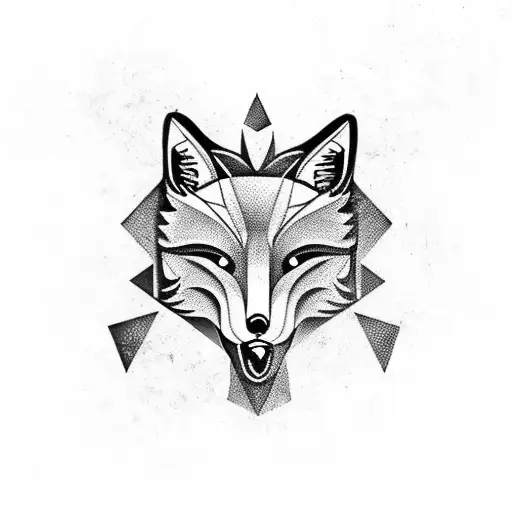 Fox Head With A Skull