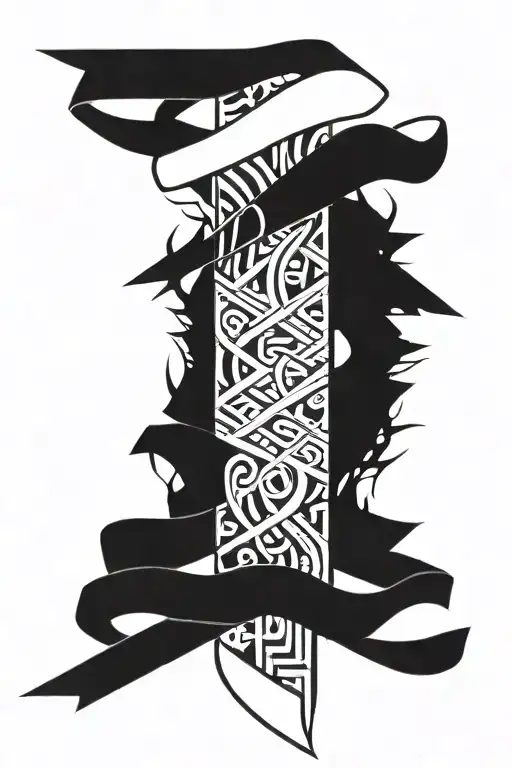 Nordic Sleeve With Ribbon Intertwined