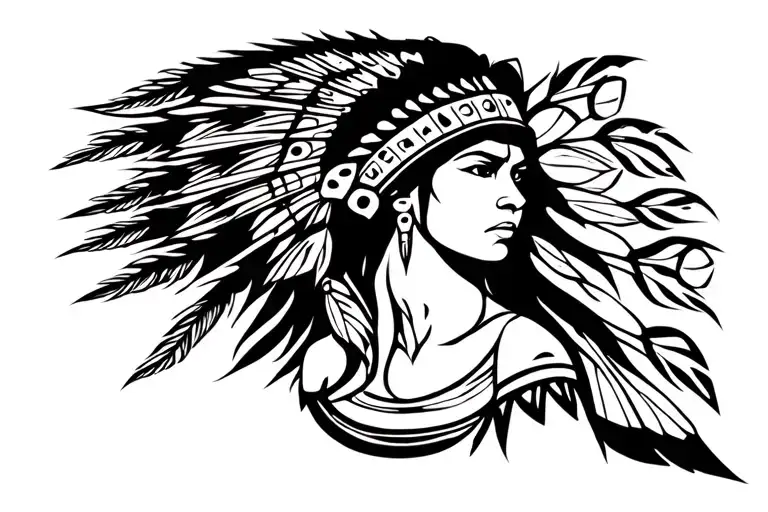 Taino Indian Warrior Woman