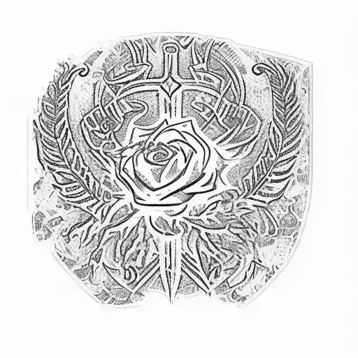 Viking Rose With A Sword
