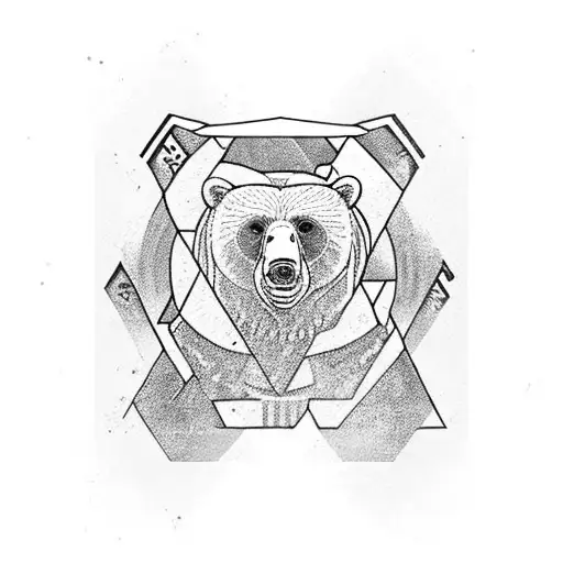 Bear With Columns Of Gediminas And Double Cross