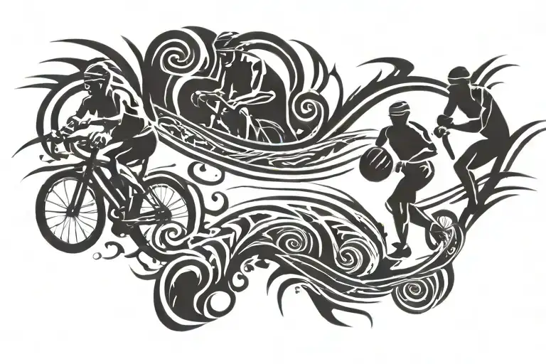 1 Runner 1 Swimmer 1 Cyclist