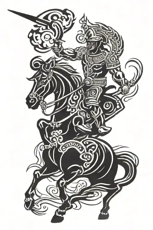 Polynesian Centaur Firefighter Wielding