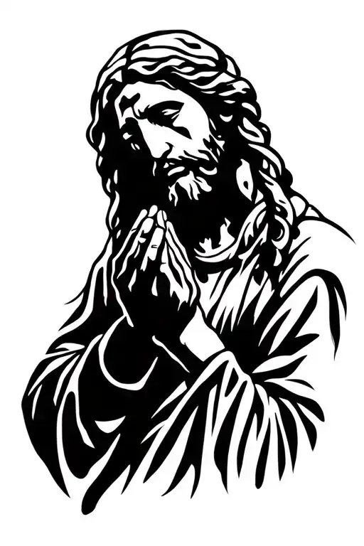 Tribal Jesus Praying