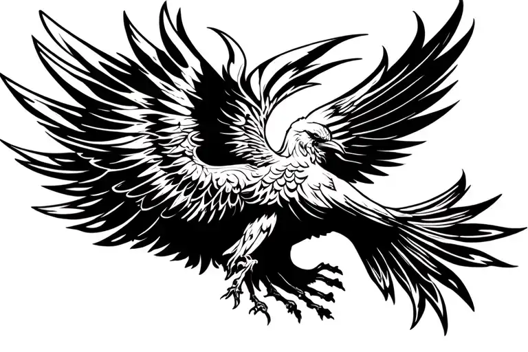 God Phoenix Wings Open And Aguia Flying With