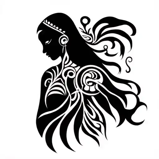 Mother And Male Child Surrounded