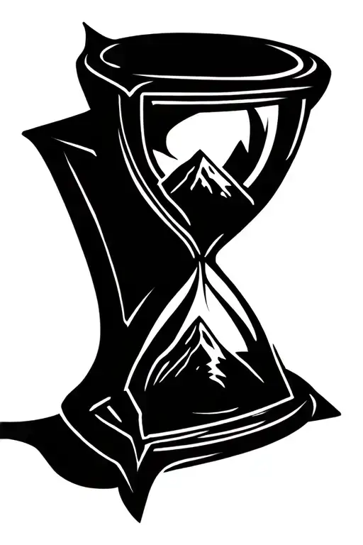 Celtic Hourglass Made Of Triangles Representing Mountains