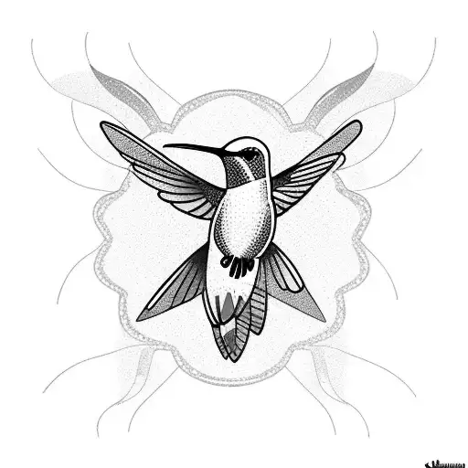 Hummingbird With Aum