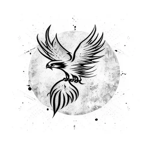 Combine A Phoenix And Space Elements In A Tattoo Design