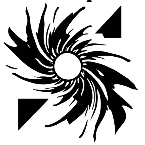 Spiral Sun With Triangle Rays