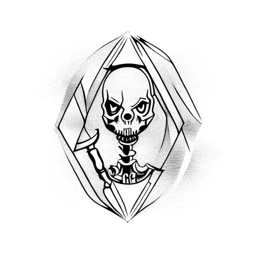 Hourglass With Grim-reaper