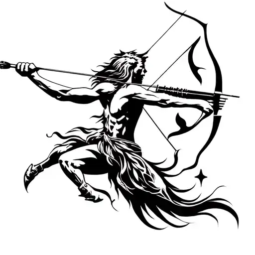 Leo And Sagittarius Archer Shooting