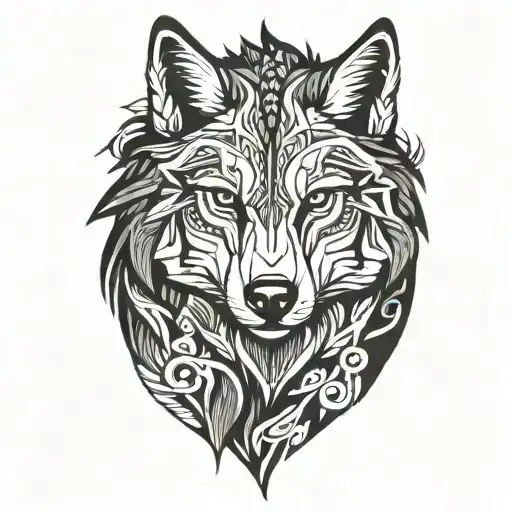 A Stylized Wolf Portrait Inspired By The Client's Occupation