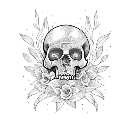 Skeleton With Florals