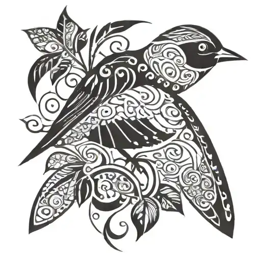 A Bird Skill With Plants Growing Out Of It