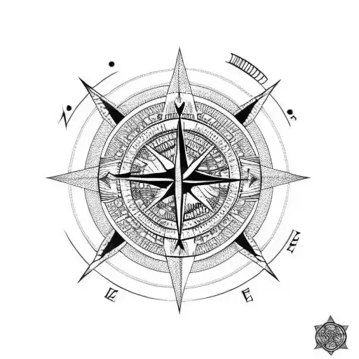 Compass In Maori Style