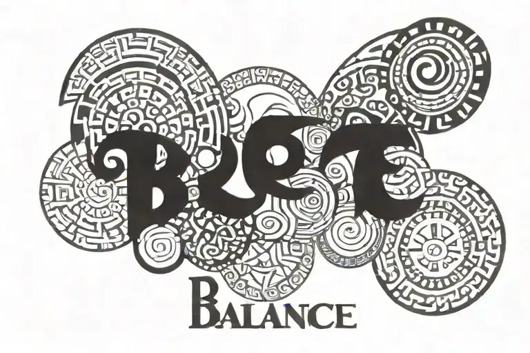 Balance Word With Scales Made