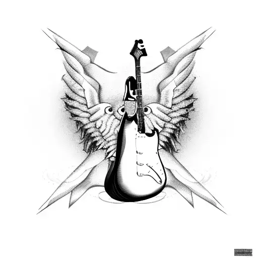 Guitar With Devil Wings