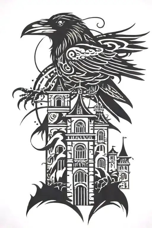 Raven And Castle