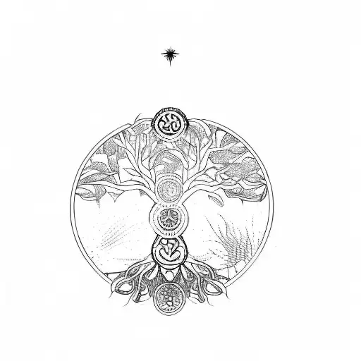 Tree Of Life With Chakra