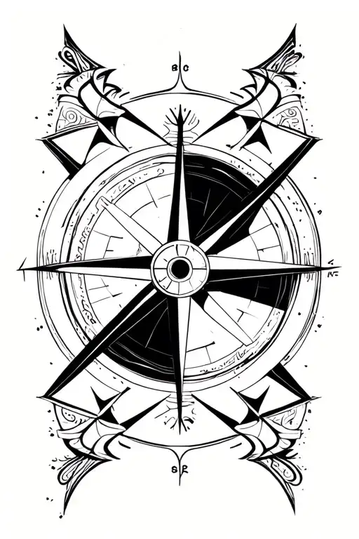Moon Compass Geometric Design Incorporating