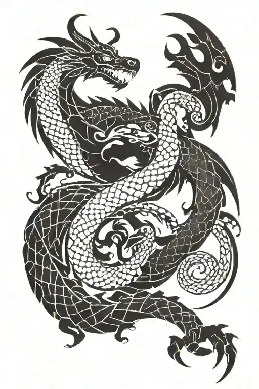 A Dragon Tattoo With A Subtle Tribute To Hawthorne Hidden Within The Scales