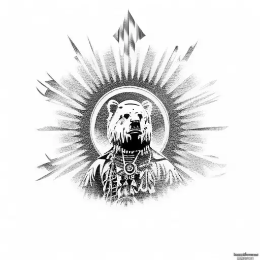 Standing Bear On Mountain