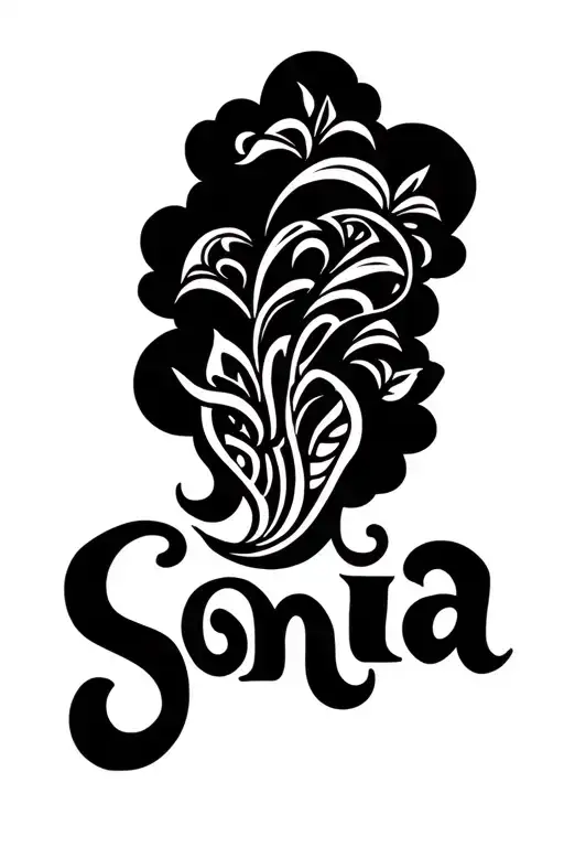 Sonia Name With Cloud Background