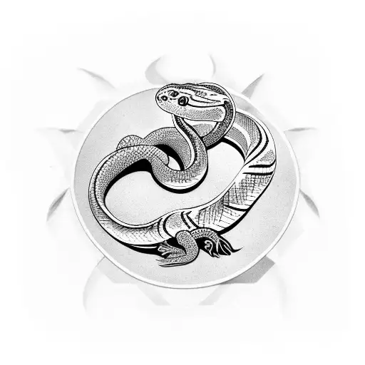 Cybersigillism Realstic Styled Tattoo Of A Snake Slithering