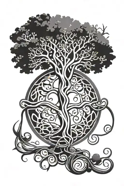 Tree Of Life Tattoo Design Combining Elements Slipknot Logo
