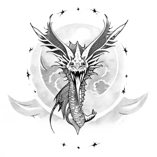 Sea Dragon About To Eat Last Moon Of 7 Moons