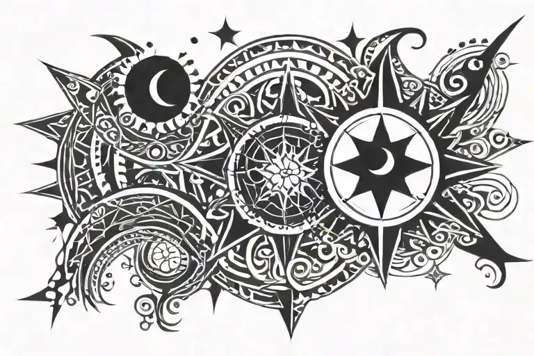 North Star And Black Moon