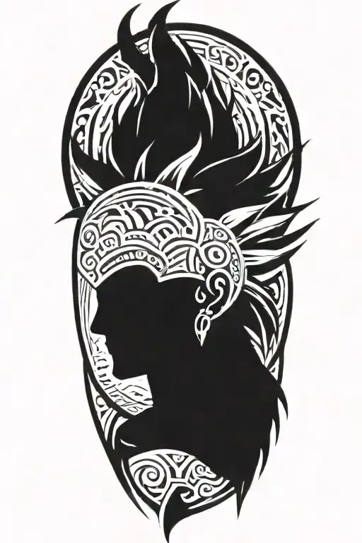 Super Saiyan With Indian Headress