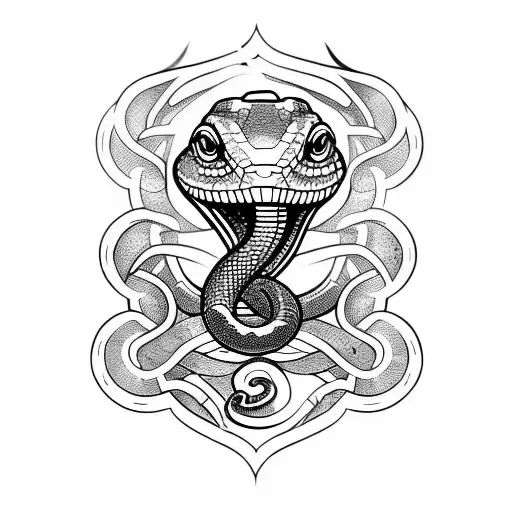 Snake With Color With Background