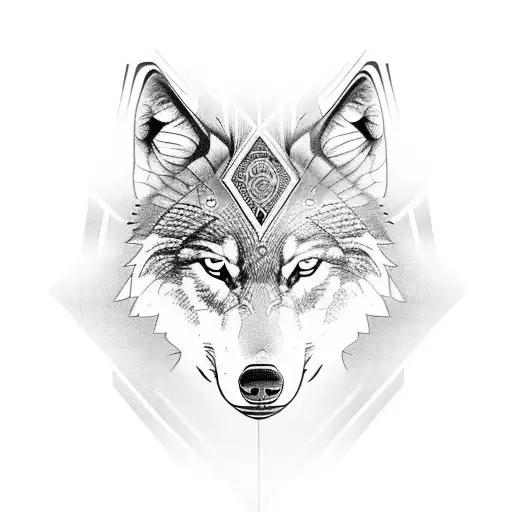 Wolf With Roman Numerals